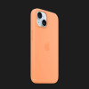 Оригінальний чохол Apple Silicone Case with MagSafe для iPhone 15 Plus (Orange Sorbet) (MT173)