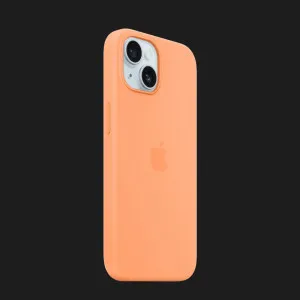 Оригинальный чехол Apple Silicone Case with MagSafe для iPhone 15 (Orange Sorbet) (MT0W3) в Белой Церкви