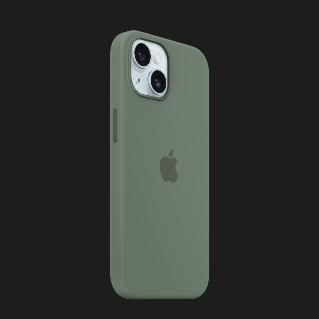 Оригінальний чохол Apple Silicone Case with MagSafe для iPhone 15 (Cypress) (MT0X3)