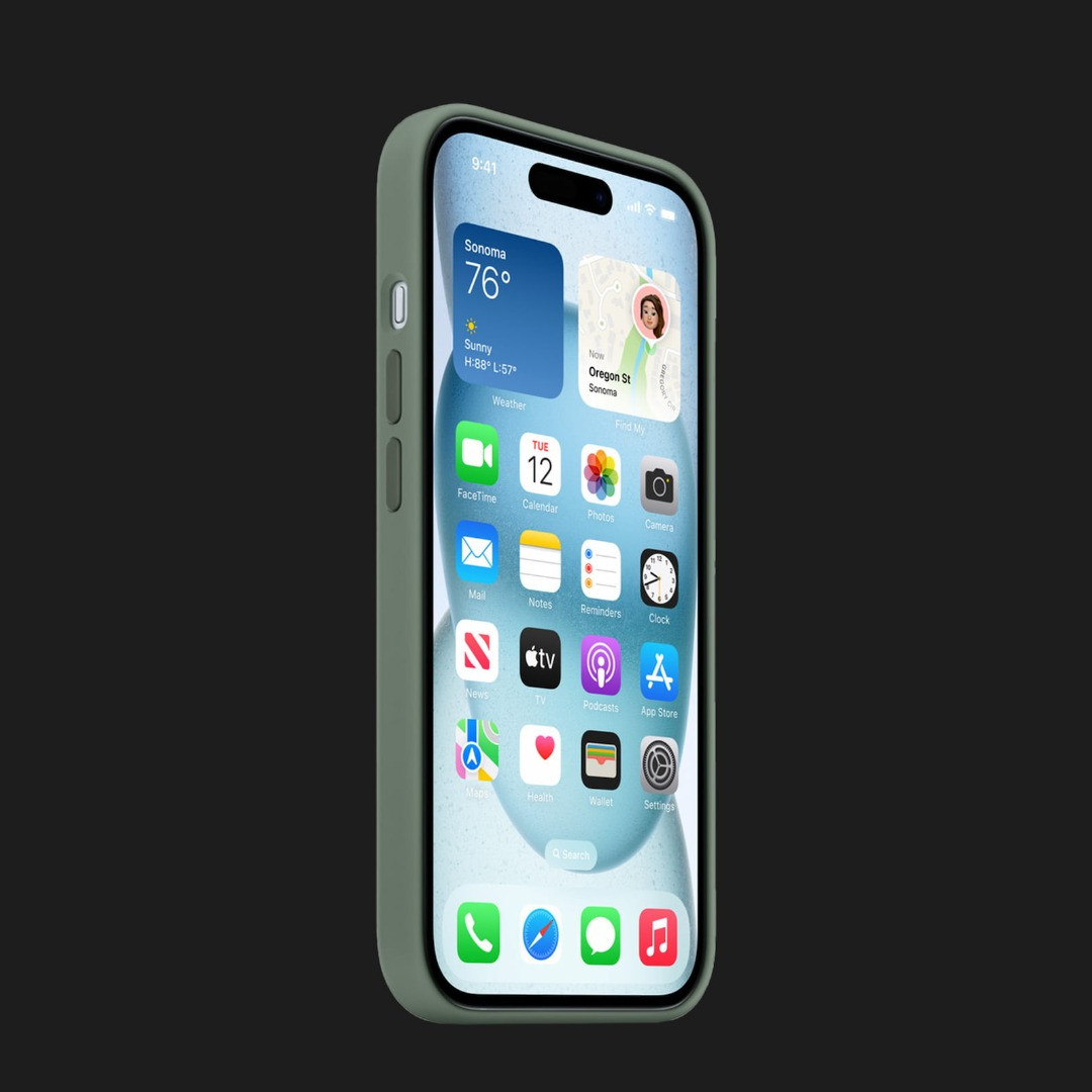 Оригінальний чохол Apple Silicone Case with MagSafe для iPhone 15 Plus (Cypress) (MT183)