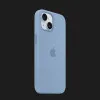 Оригинальный чехол Apple Silicone Case with MagSafe для iPhone 15 Plus (Winter Blue) (MT193)