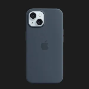 Оригинальный чехол Apple Silicone Case with MagSafe для iPhone 15 (Storm Blue) (MT0N3) в Луцке