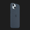 Оригінальний чохол Apple Silicone Case with MagSafe для iPhone 15 (Storm Blue) (MT0N3)