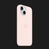 Оригінальний чохол Apple Silicone Case with MagSafe для iPhone 15 Plus (Light Pink) (MT143)