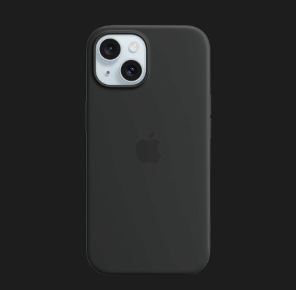 Оригінальний чохол Apple Silicone Case with MagSafe для iPhone 15 (Black) (MT0J3)