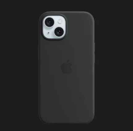 Оригинальный чехол Apple Silicone Case with MagSafe для iPhone 15 Plus (Black) (MT103)