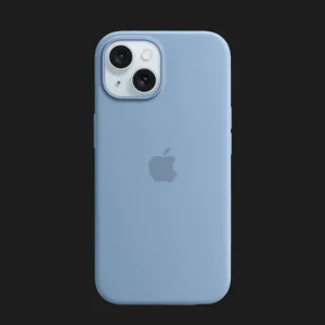 Оригинальный чехол Apple Silicone Case with MagSafe для iPhone 15 (Winter Blue) (MT0Y3) в Луцке
