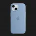 Оригинальный чехол Apple Silicone Case with MagSafe для iPhone 15 Plus (Winter Blue) (MT193)