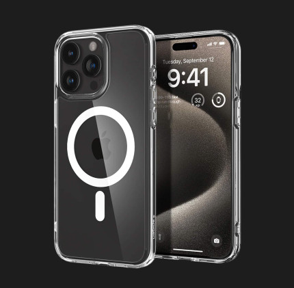 Чохол Spigen Ultra Hybrid MagSafe для iPhone 15 Pro Max (White)