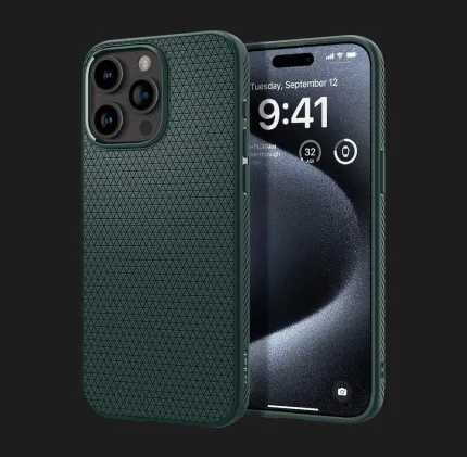 Чехол Spigen Liquid Air для iPhone 15 Pro (Abyss Green)