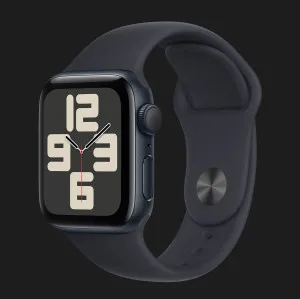 Apple Watch SE 2 44mm Midnight Aluminum Case with Midnight Sport Band (S/M) (MRE73) 2023
