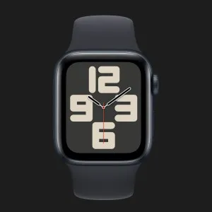 Apple Watch SE 2 44mm Midnight Aluminum Case with Midnight Sport Band (S/M) (MRE73) 2023
