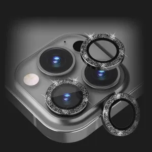 Защитное стекло iLera Glitter Lens для камеры iPhone 15 Pro/15 Pro Max (Graphite) в Хмельницком