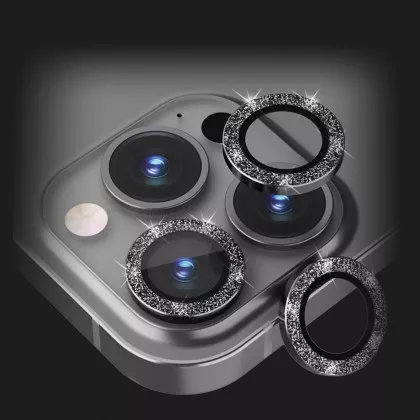 Захисне скло iLera Glitter Lens для камери iPhone 15 Pro/15 Pro Max (Graphite)