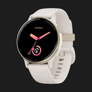 Garmin Vivoactive 5 Cream Gold Aluminum Bezel with Ivory Case and Silicone Band в Бердичеві