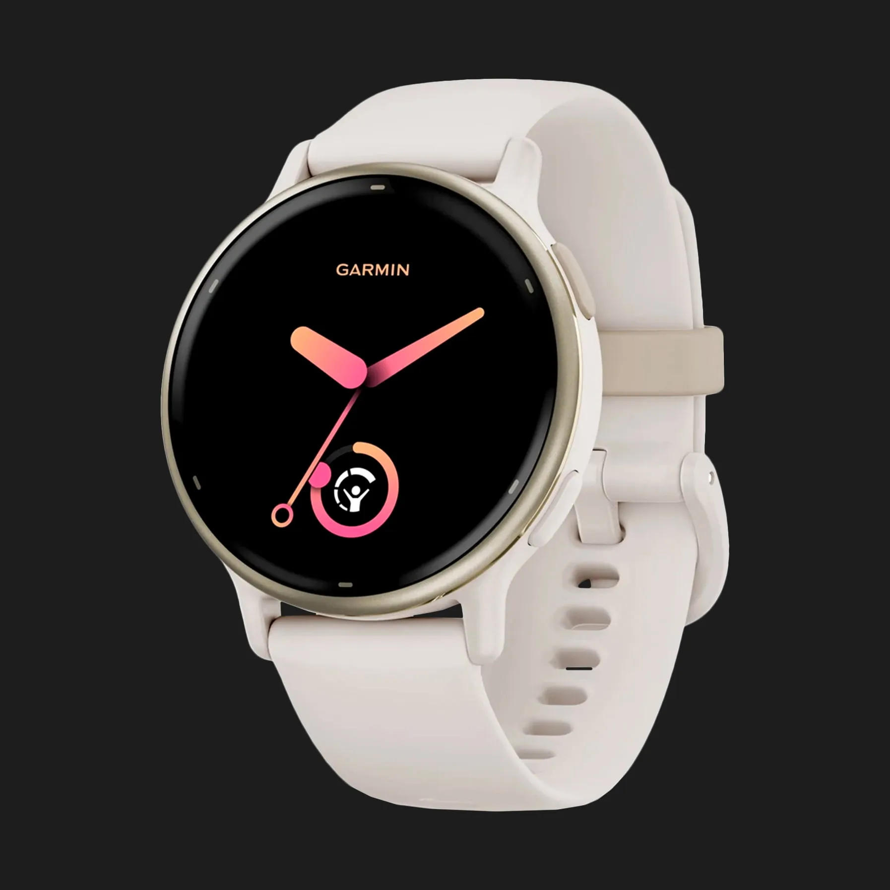 Garmin Vivoactive 5 Cream Gold Aluminum Bezel with Ivory Case and Silicone Band