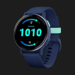 Garmin Vivoactive 5 Metallic Navy Aluminum Bezel with Navy Case and Silicone Band в Бердичеві