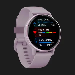Garmin Vivoactive 5 Metallic Orchid Aluminum Bezel with Orchid Case and Silicone Band в Бердичеві