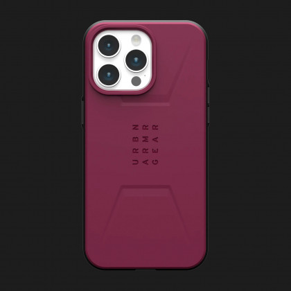 Чохол UAG Civilian MagSafe для iPhone 15 Pro (Bordeaux)