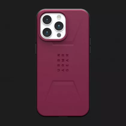 Чехол UAG Civilian MagSafe для iPhone 15 Pro (Bordeaux) Калуше