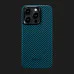 Чохол Pitaka MagEZ Case 4 для iPhone 15 Pro (Black/Blue Twill)