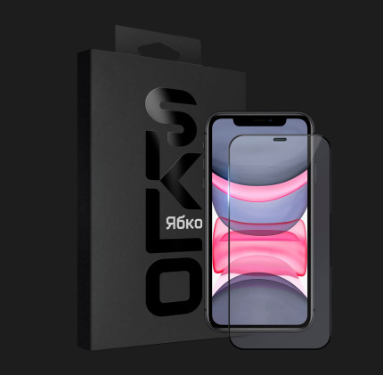 Захисне скло SKLO HD 2.5D Fullcover для iPhone 11/Xr