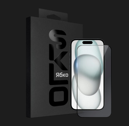 Захисне скло SKLO HD 2.5D Deluxe Fullcover для iPhone 15
