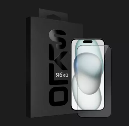 Захисне скло SKLO HD 2.5D Deluxe Fullcover для iPhone 15 Plus