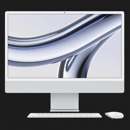 Apple iMac 24 with Retina 4.5K, Apple M3, 256GB, 8 CPU / 8 GPU, 8GB RAM, Silver (MQR93) (2023) в Броварах