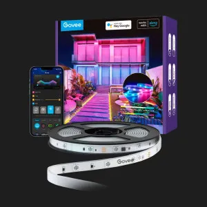 Стрічка світлодіодна розумна Govee H6172 Phantasy Outdoor LED RGBIC Strip Lights 10м (White) в Чернівцях