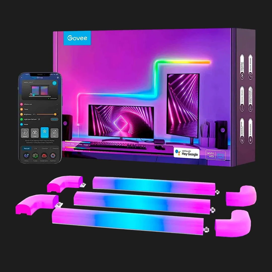 Набір настінних світильників Govee H6062 Glide RGBIC Wall Light (8+4) RGB