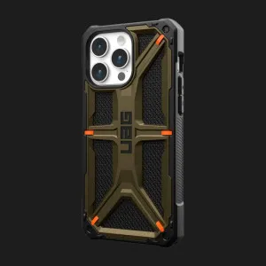 Чехол UAG Monarch Kevlar MagSafe для iPhone 15 Pro Max (Kevlar Elemental Green) в Сваляве