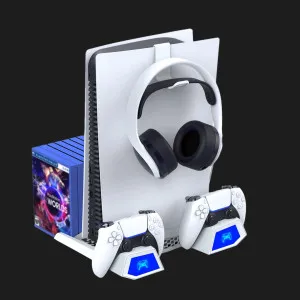 Зарядна станція iPega PG-P5023A із системою охолодження для Sony PS5/PS Slim PS5/PRO (White) в Олександрії