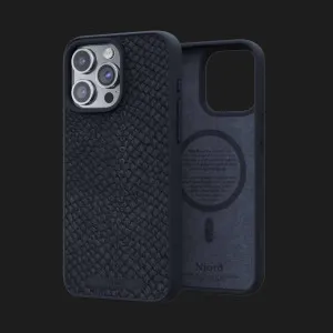 Чохол Elements Njord Salmon Leather MagSafe Case для iPhone 15 Pro Max (Black) в Сваляві