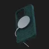 Чехол Elements Njord Salmon Leather MagSafe Case для iPhone 15 Pro (Dark Green)