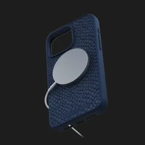 Чохол Elements Njord Salmon Leather MagSafe Case для iPhone 15 Pro (Petrol Blue) в Хмельницькому