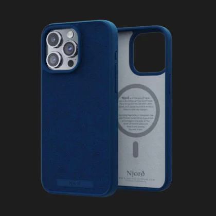 Чохол Elements Njord Suede MagSafe Case для iPhone 15 Pro (Navy Blue)
