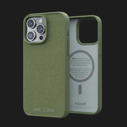Чохол Elements Njord Suede MagSafe Case для iPhone 15 Pro (Olive)