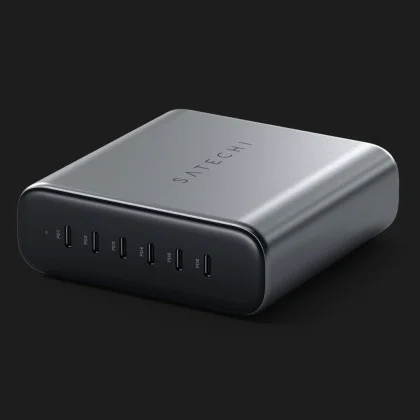 Зарядний пристрій Satechi 200W USB-C 6-Port PD GaN (Space Gray) (ST-C200GM-EU) в Кам'янці - Подільскому