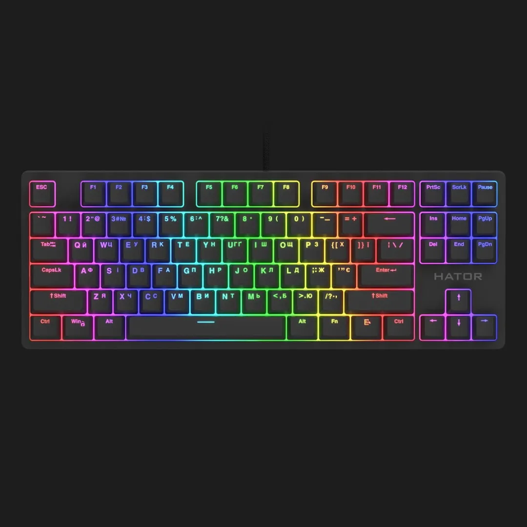 Клавіатура механічна Hator Rockfall 2 Optica TKL (Black) (HTK-730) (UA)