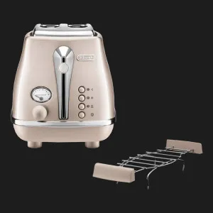 Тостер DeLonghi Icona Metallics (Beige) в Ковелі