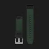 Ремешок Garmin 22mm QuickFit Leather/FKM Hybrid Strap, Black/Green (010-13225-09)