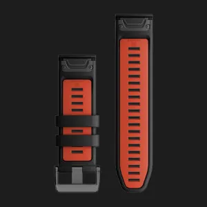 Ремінець Garmin 26mm QuickFit Black/Flame Red Silicone Bands (010-13281-06) в Берегові