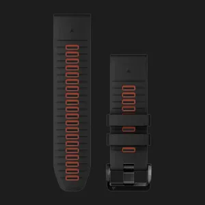 Ремінець Garmin 26mm QuickFit Black/Flame Red Silicone Bands (010-13281-06) в Берегові