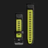 Ремінець Garmin 20mm QuickFit Black/Electric Lime Silicone (010-13279-03)