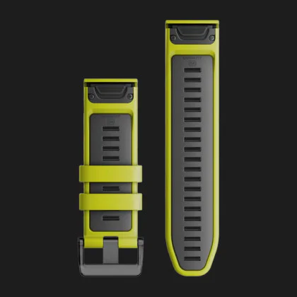 Ремешок Garmin 26mm QuickFit Electric Lime/Graphite Silicone (010-13281-03)
