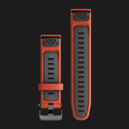 Ремешок Garmin 26mm QuickFit Flame Red/Graphite Silicone Bands (010-13281-04) в Чернигове