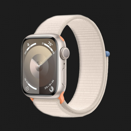 Apple Watch Series 9 GPS 41mm Starlight Aluminum Case with Starlight Sport Loop (MR8V3) в Стрию