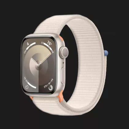 Apple Watch Series 9 GPS 41mm Starlight Aluminum Case with Starlight Sport Loop (MR8V3) в Нетішині