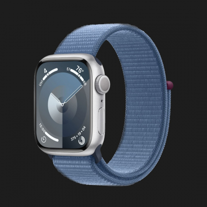 Apple Watch Series 9 GPS 41mm Silver Aluminum Case with Winter Blue Sport Loop (MR923) в Києві